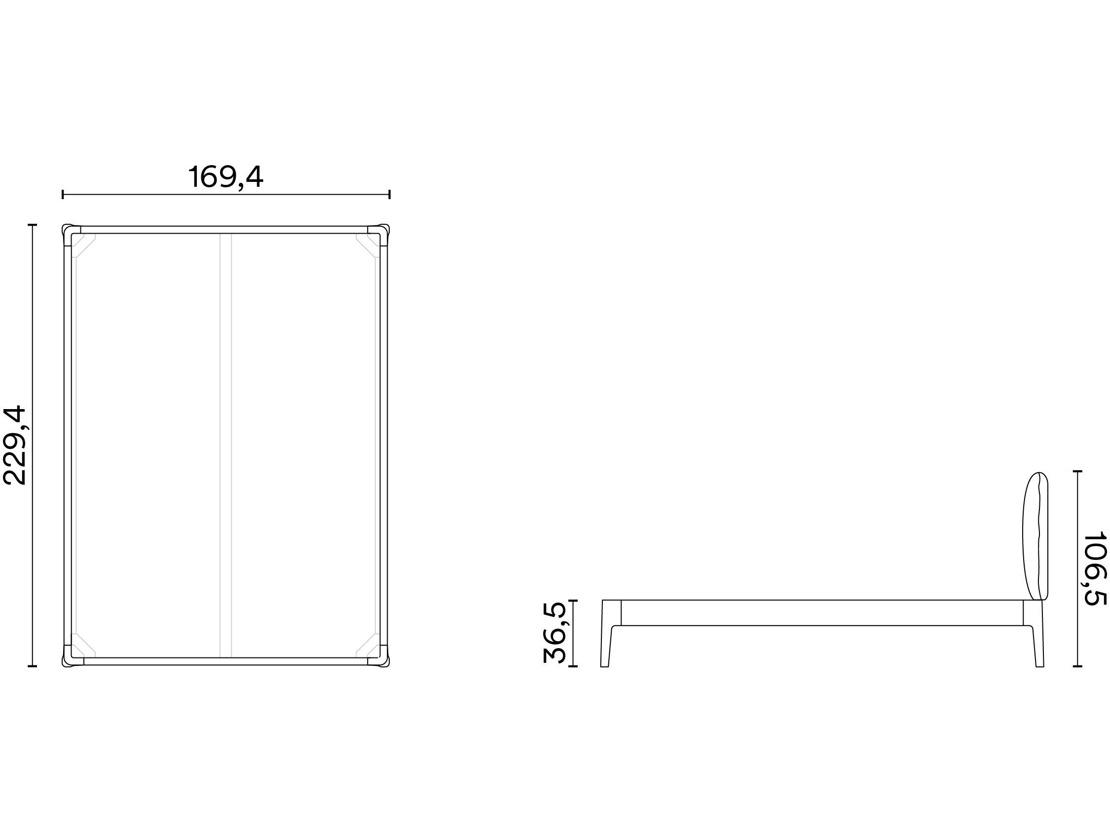 Деревянная двуспальная кровать с мягким изголовьем Noah Living белье ARCH-00049322 - Вид №24