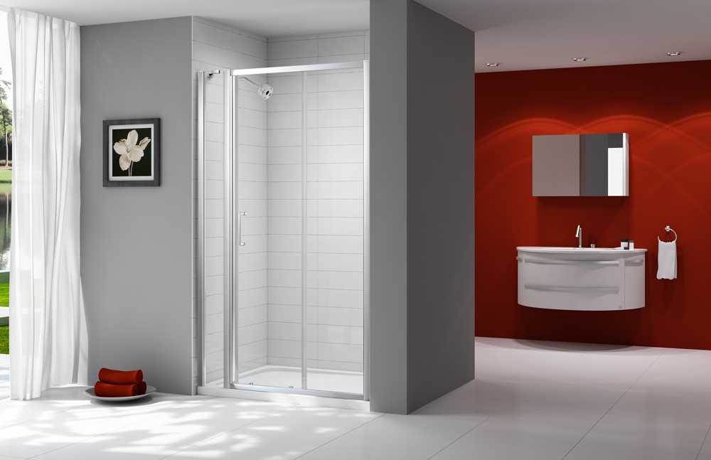 Дверь душевая для установки с боковой панелью A0304GH Merlyn Ionic Хромированный  - Вид №2