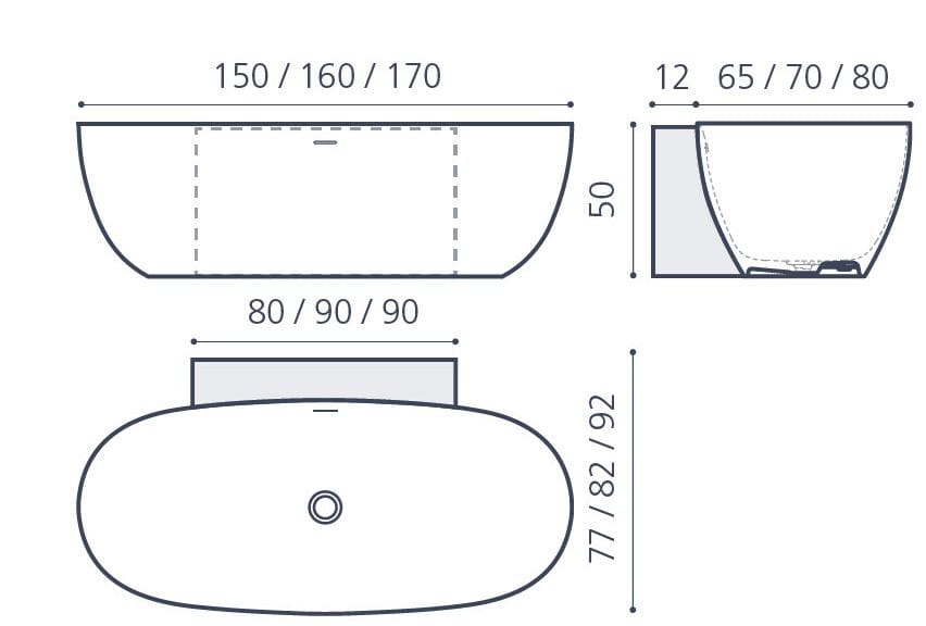 Овальная ванна в Geablu ARBLU CATINO ARCH-00001463 - Вид №3