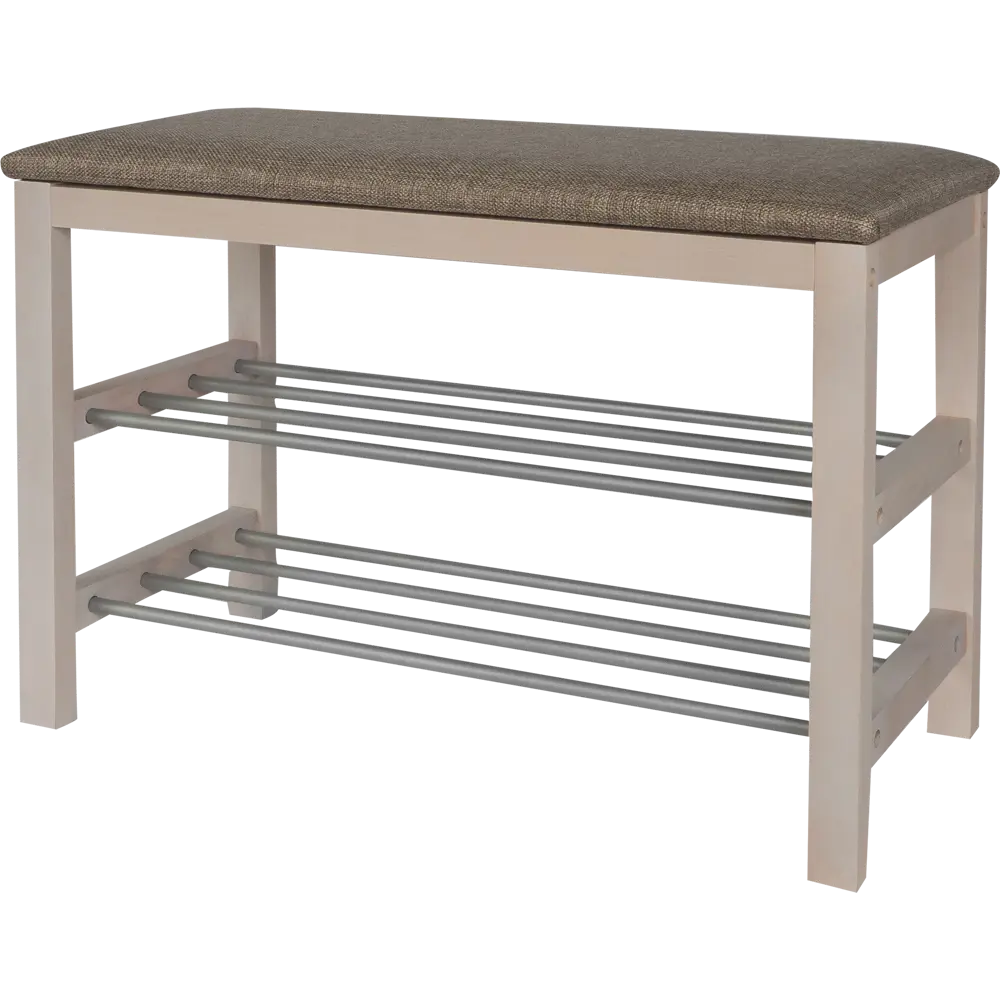 Банкетка Sheffilton SHT-B2-2 67x49 см дерево/металл цвет белёный кедр STLM-2179785