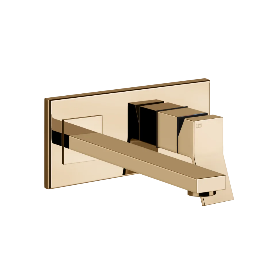 Смеситель для умывальника 53090 735 Gessi Rettangolo k ТЕПЛАЯ БРОНЗА PVD 53090735