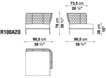 B&B Italia Outdoor Модульный угловой диван Ravel sun-id-1489537 - Вид №11