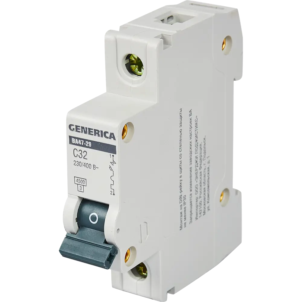 Автоматический выключатель Generica ВА47-29 32А для защиты сети 84798299 STLM-0055295