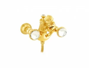 039218.E00.30 Душевой набор для ванны с кристаллами сваровски Античная латунь