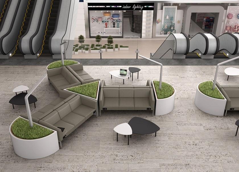 Leyform Огнестойкий 3-местный диван из шерсти с разъемом USB Kos 52210 - Вид №2