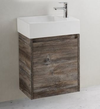 Мебель для ванной левосторонняя BelBagno KRAFT MINI-450/250-1A-SO-PP-L  - Вид №1