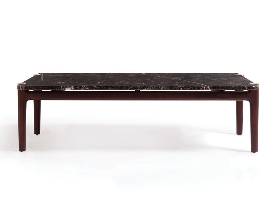 Прямоугольный журнальный столик из мрамора и дерева OPERA CONTEMPORARY THIERRY ARCH-00136929