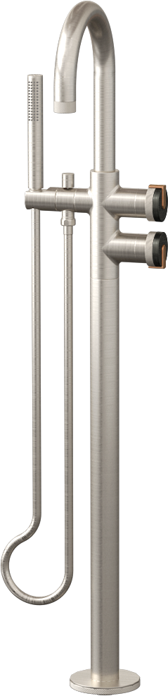 E-11554-R1BOX-L1BRG-BNi Смеситель напольный отдельностоящий (внешняя часть) GRAFF MOD+