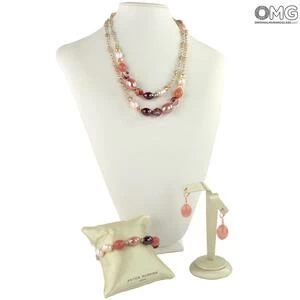 3962 ORIGINALMURANOGLASS Набор украшений Лепестки - Коллекция Antica Murrina - муранское стекло OMG  см