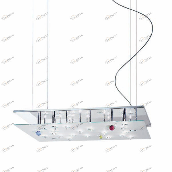 Светильник подвесной 26х120 см хром Class White Glass D64A0101 FABBIAN ДИЗАЙНЕРСКИЕ 00-3882237 Прозрачный;хром 
