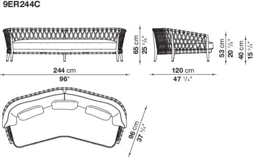 Изогнутый садовый диван B&B Italia Outdoor ARCH-00048908 - Вид №7