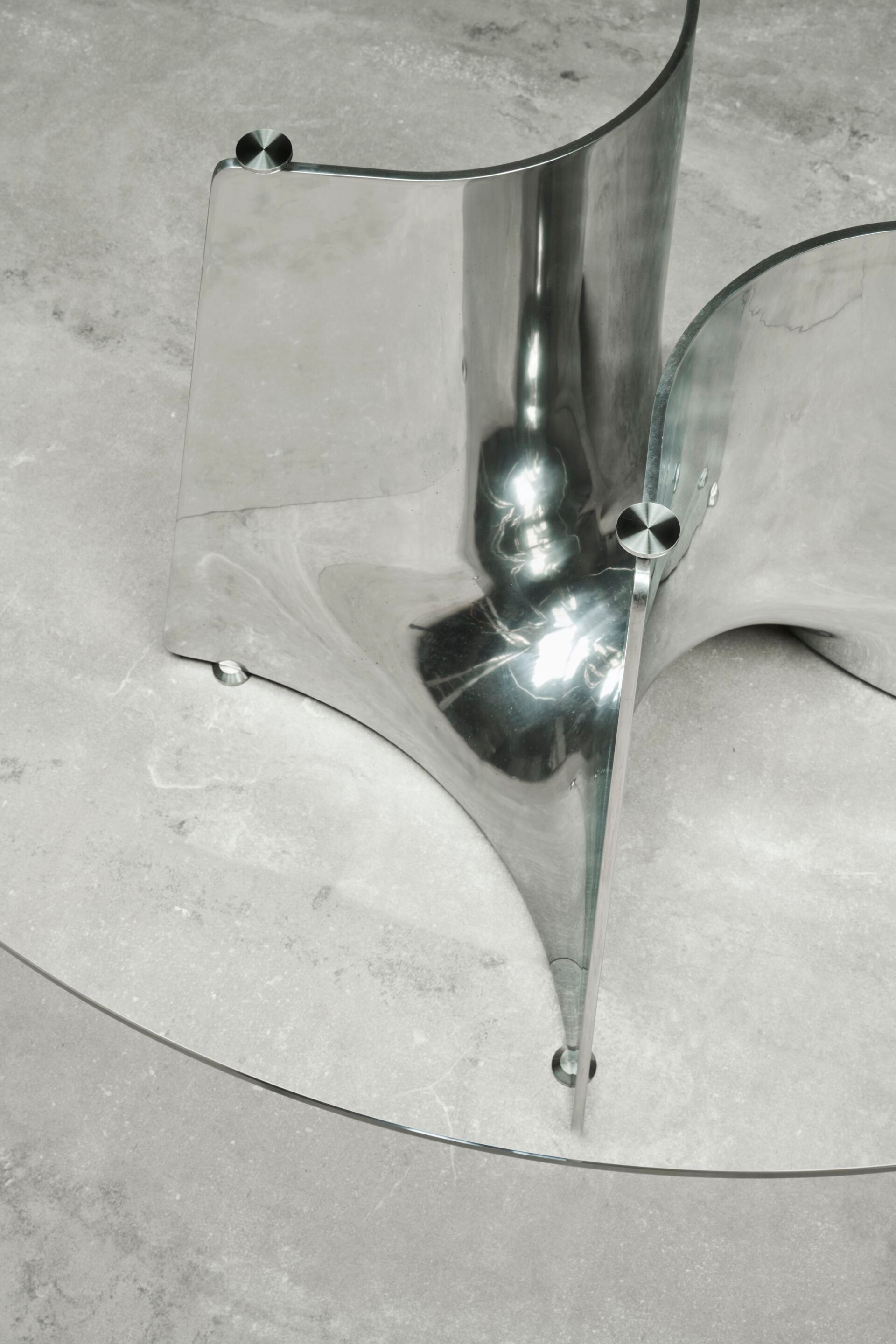 Овальный стол из алюминия и стекла BALERI ITALIA Bentz ARCH-00022953 - Вид №2