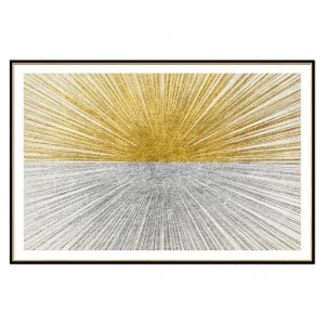 Постер прямоугольный на художественной бумаге 80х60 см "Взрыв пространства-1" EVENHOME ДИЗАЙНЕРСКИЕ 00-3878768 Белый;золото