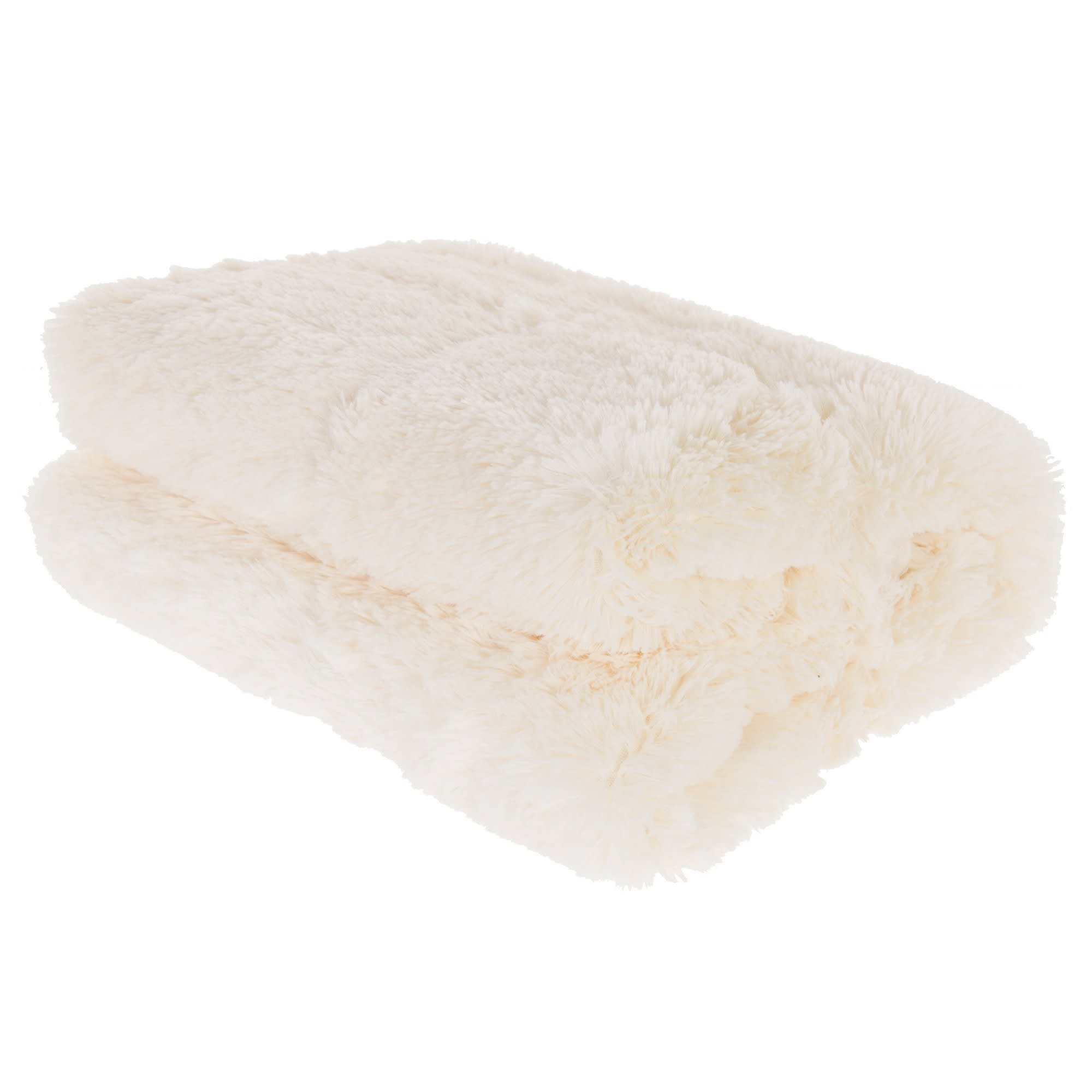 18414535 Плед декоративный 200х220 см, искусственный мех, цвет бежевый Santreyd 