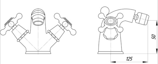 Смеситель MIGLIORE Beatrice ML.BTC-144.BI для биде - белый  - Вид №1