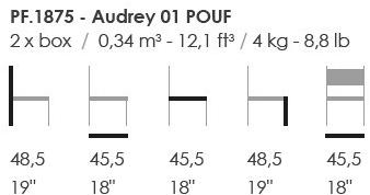 Fenabel Мягкая подножка из ткани Audrey sun-id-1419604 - Вид №2