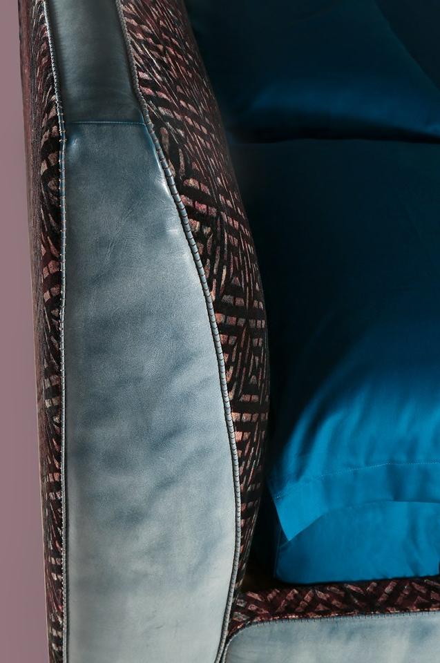 Borzalino Двуспальная кровать из ткани с мягким изголовьем Greg sun-id-1478480 - Вид №4