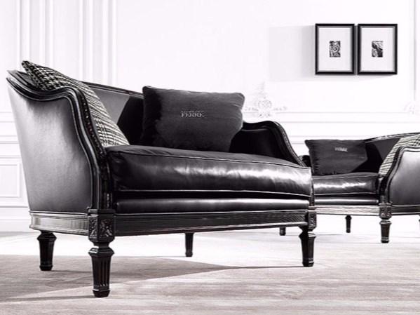 Gianfranco Ferré Home Мягкое кожаное кресло с подлокотниками sun-id-1419791 - Вид №1