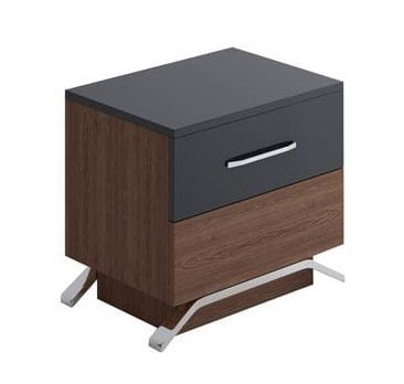 Тумбочка прикроватная с ящиком Vega UNICO  249569 Черный  - Вид №1