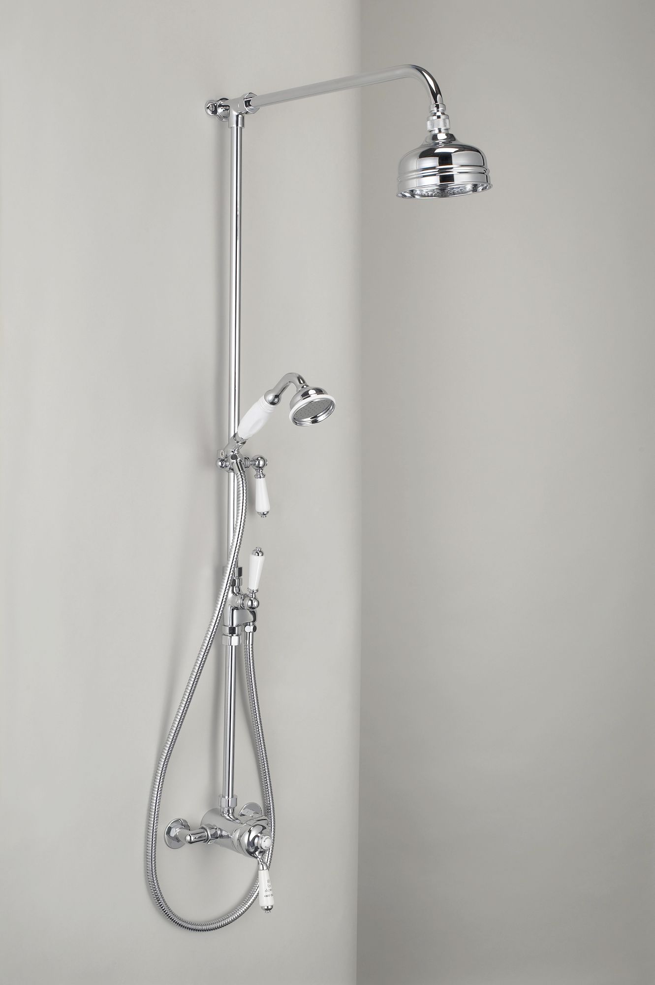 Traditional bathrooms Смеситель для душа с фарфоровой ручкой ASCOT Tbmskit1.exp.bn  - Вид №1