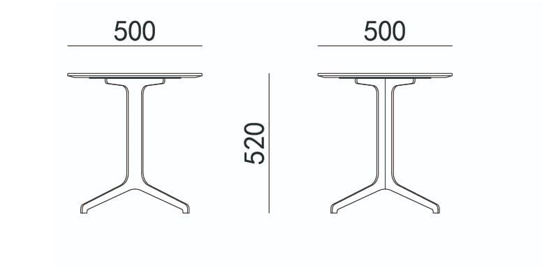 Квадратный металлический журнальный столик для гостиной HC28 maison Grantorino ARCH-00031304 - Вид №2
