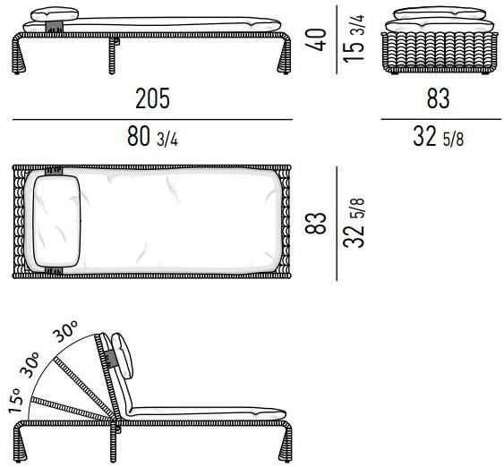 Minotti Открытый лежак Halley outdoor sun-id-1449293 - Вид №6