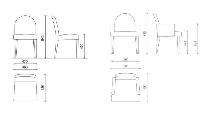 Тканевое кресло с подлокотниками COLLI CASA Искья ARCH-00023389 - Вид №8