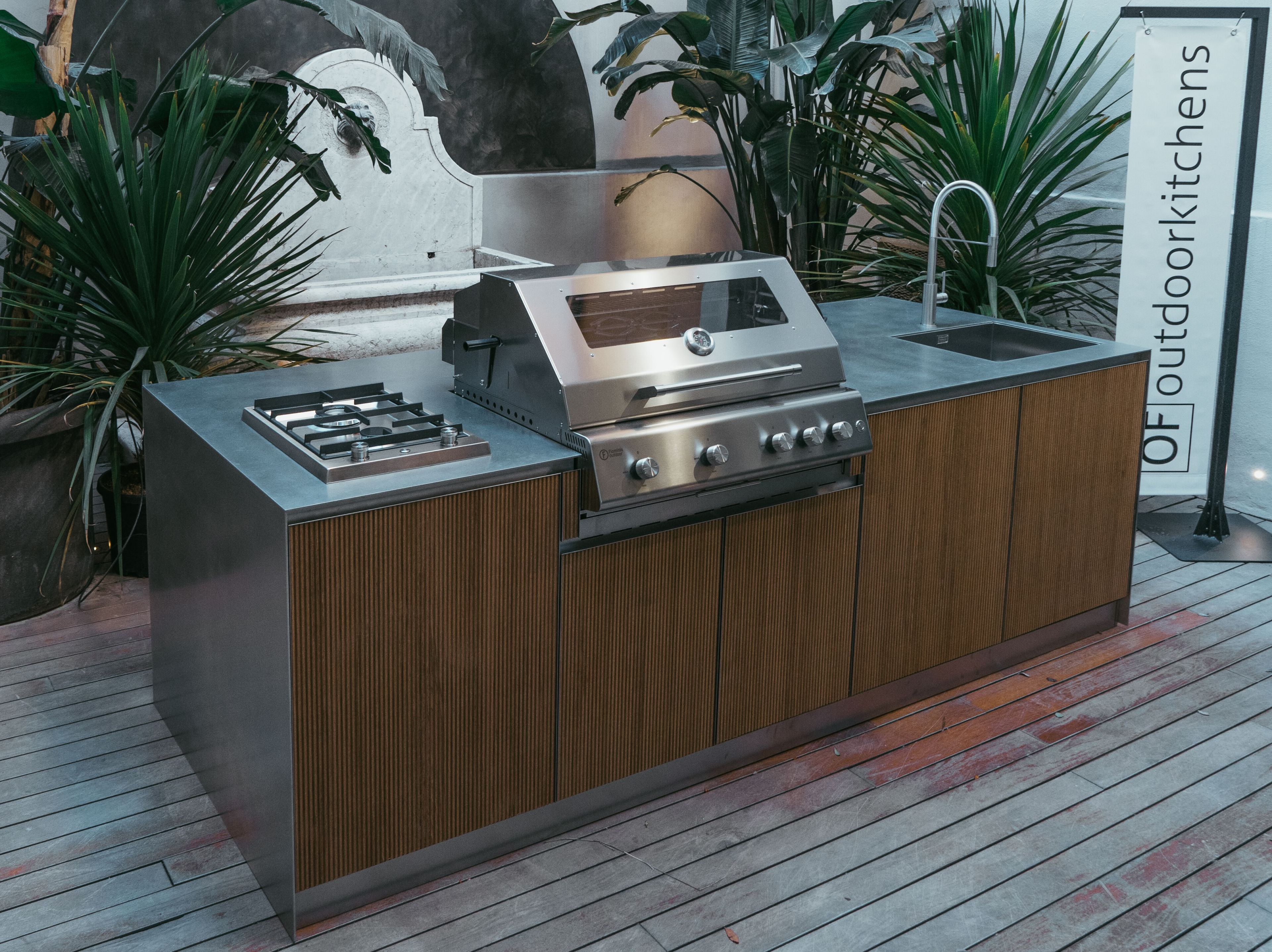 Газовая плита из нержавеющей стали с барбекю OF outdoorkitchens Via Nolfi ARCH-00040077