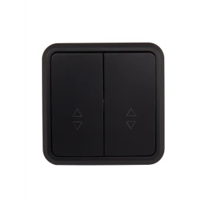 Проходной выключатель LEXMAN First с двумя клавишами в черном матовом исполнении 88780877