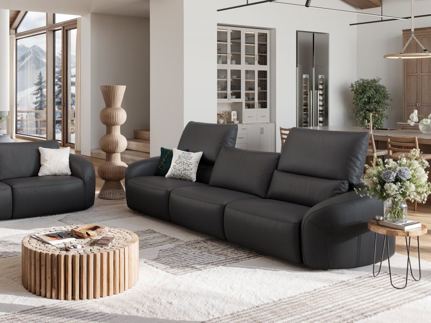 3-местный кожаный диван Sofanella Санкт-Мориц ARCH-00151182 - Вид №5