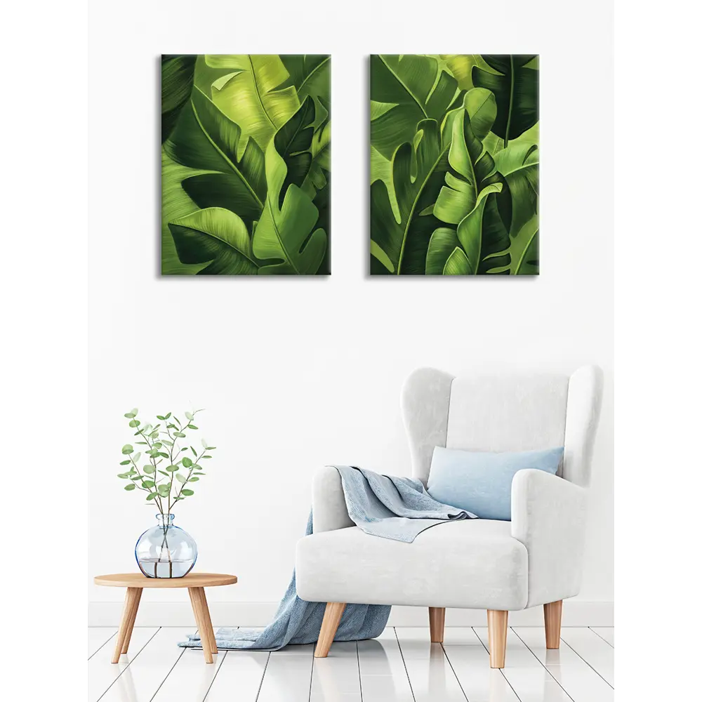 Картина модульная Листья 45x60 см 2 шт POSTERMARKET STLM-2210613 - Вид №5
