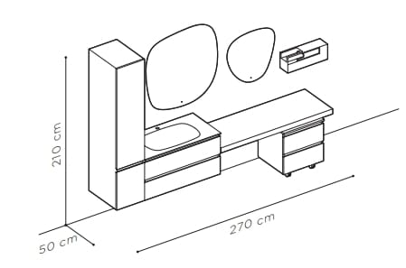 Термо текстурированный подвесной умывальник ARBLU Dress System ARCH-00035104 - Вид №5
