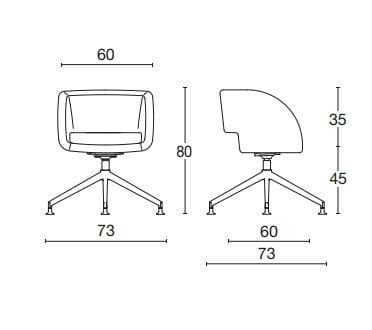 Тканевый стул с подлокотниками для залов ожидания Diemme тщеславие ARCH-00050979 - Вид №5