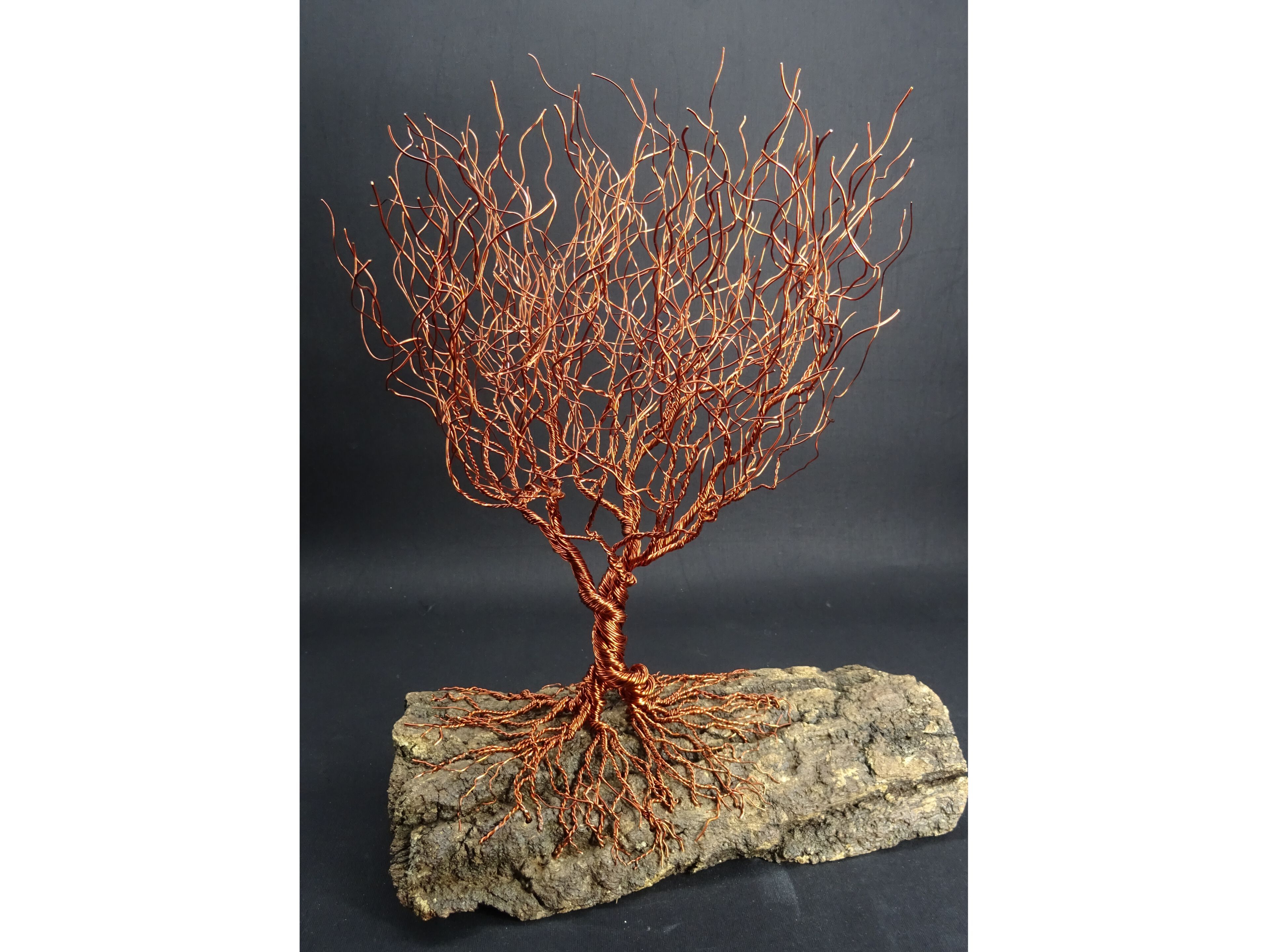 Скульптура из алюминия и оливкового дерева Mosche Bianche Zen Bonsai ARCH-00039750