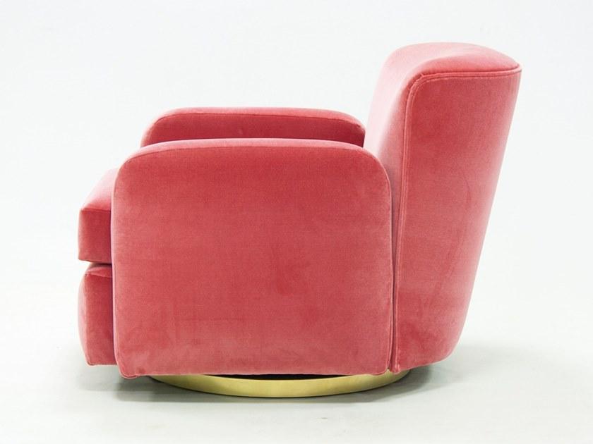 CREARTE COLLECTIONS Вращающееся бархатное кресло с подлокотниками  86  - Вид №2