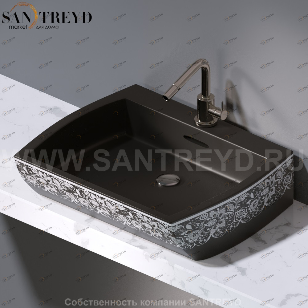 L282.462 Накладная раковина на столешницу  овальная A. e T. Italia SQUARE AeT ITALIA