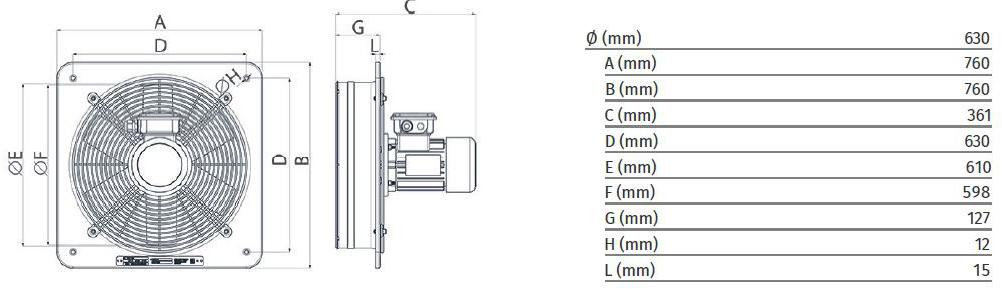 Vortice Осевой вентилятор для потенциально взрывоопасных сред E-atex 40318 - Вид №4