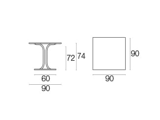 Стальной квадратный садовый стол emu Collier ARCH-00019490 - Вид №1