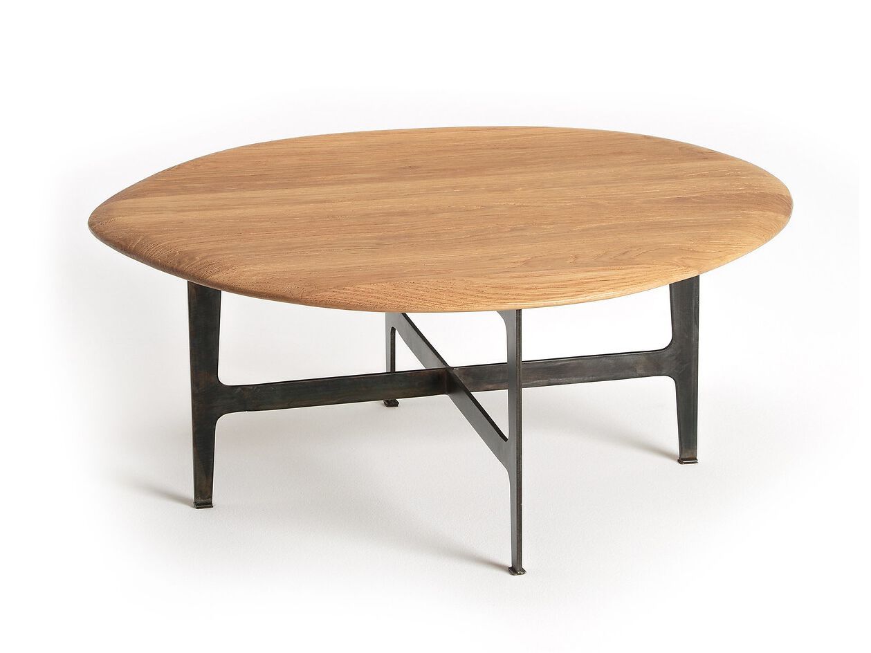 Низкий круглый журнальный столик из дуба AMPM Addison ARCH-00150526