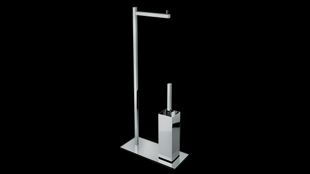 QU633 Стойка напольная с бумагодержателем и ёршиком, h 61 см. bagno&associati Complementi Bagno & Associati