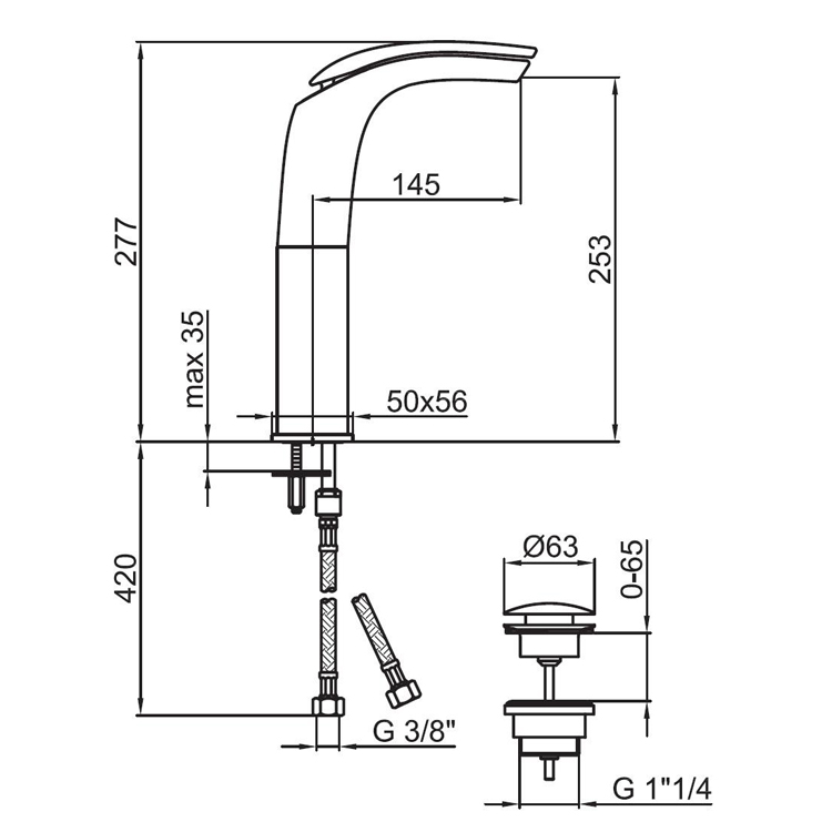 AI832201015 Смеситель для раковины Webert Aria - Вид №2