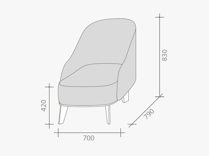 Кресло с подлокотниками Lema FANTINO ARCH-00013470 - Вид №1