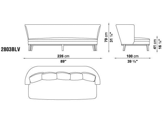 3-местный диван Maxalto ARCH-00029633 - Вид №11