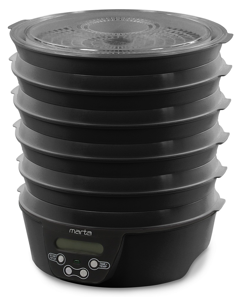 9934673 Сушилка для овощей и фруктов MARTA MT-FD1888D черный STDN-0128840 - Вид №5