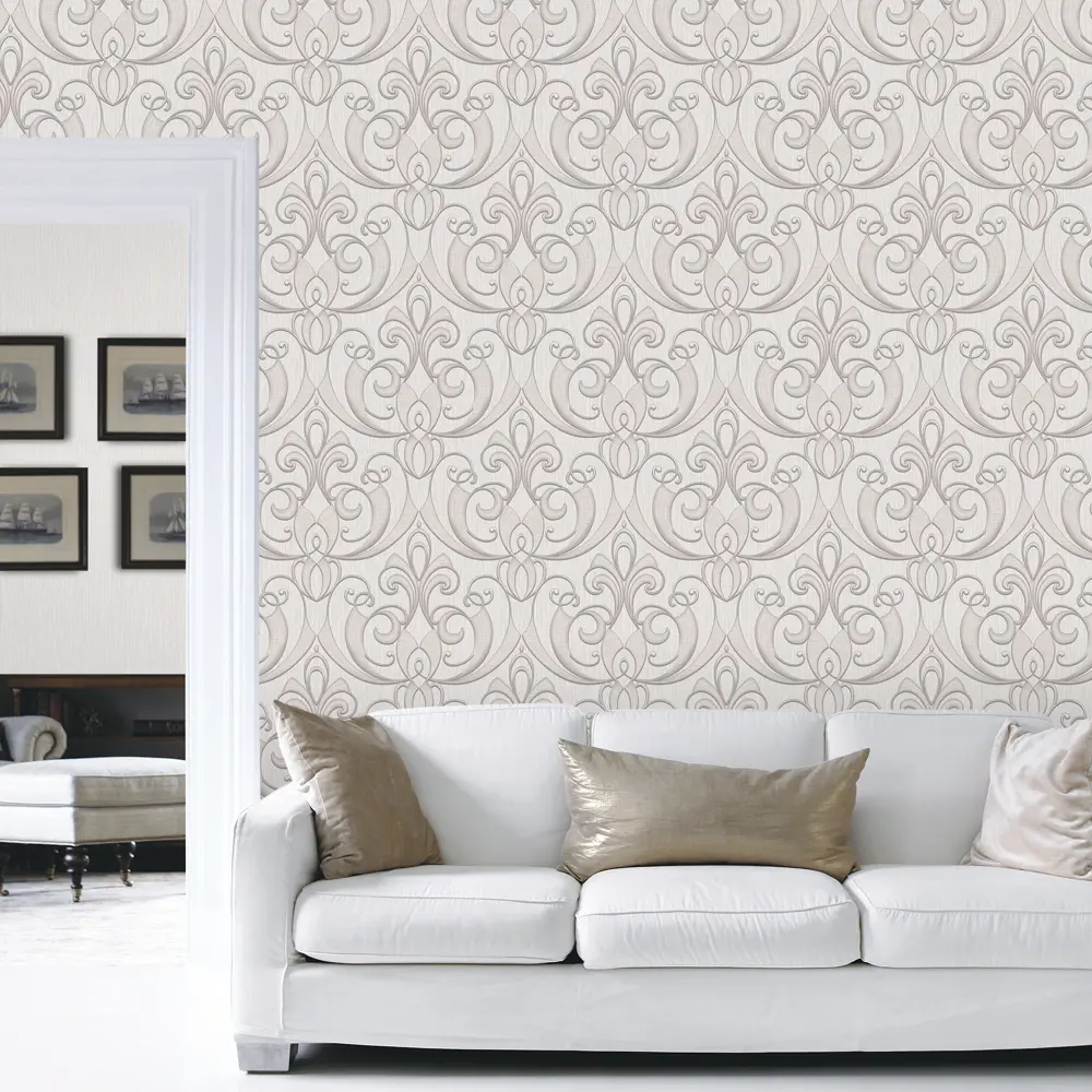 Обои флизелиновые Erismann Elegance бежевые 1.06 м 4596-4 STLM-2015573 - Вид №2