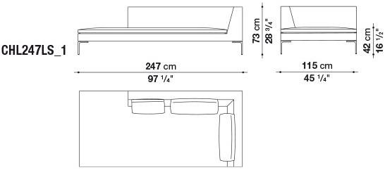 B&B Italia Модульный тканевый диван с шезлонгом Charles large sun-id-1390711 - Вид №2