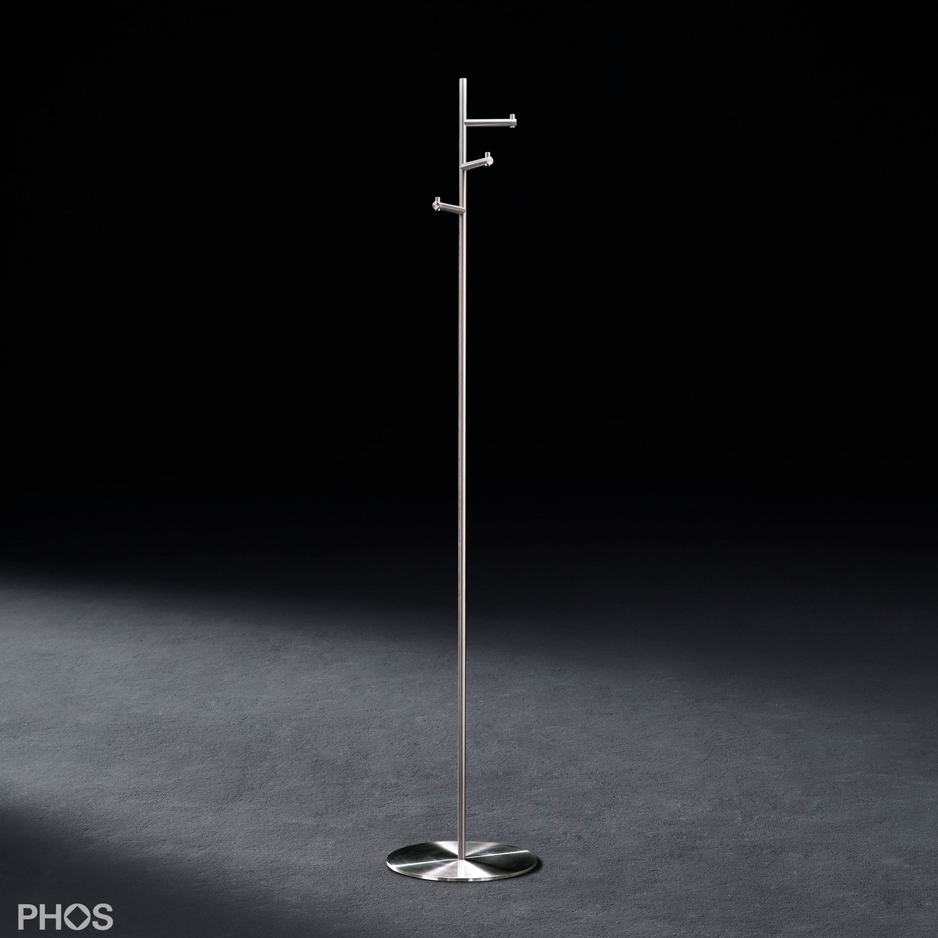 GSTH3SE-B Вешалка для полотенец и вешалка для одежды с 3 крючками для полотенец, основание: нержавеющая сталь. PHOS  - Вид №1