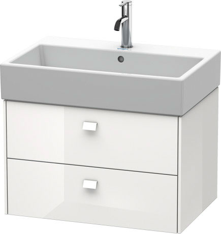 BR415402222 Brioso Тумбочка подвесная Белый глянцевый декор Duravit - Вид №2