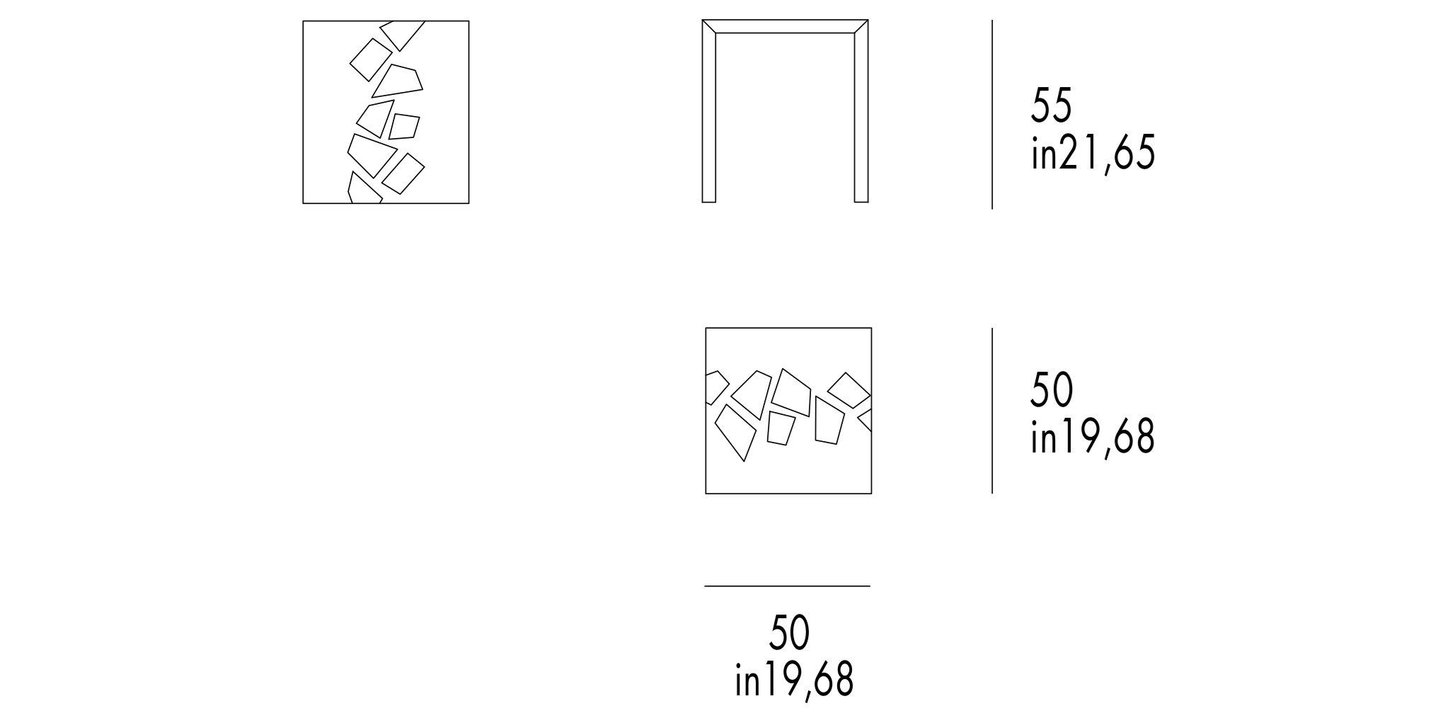 Квадратный журнальный столик Grilli Zarafa ARCH-00110907 - Вид №2