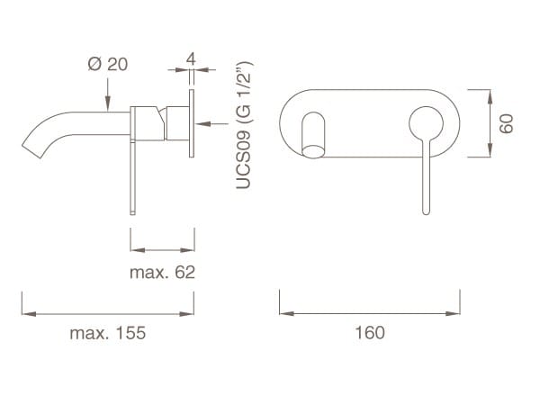 Настенный смеситель с дозирующим изливом CEADESIGN INNOVO ARCH-00152349 - Вид №2